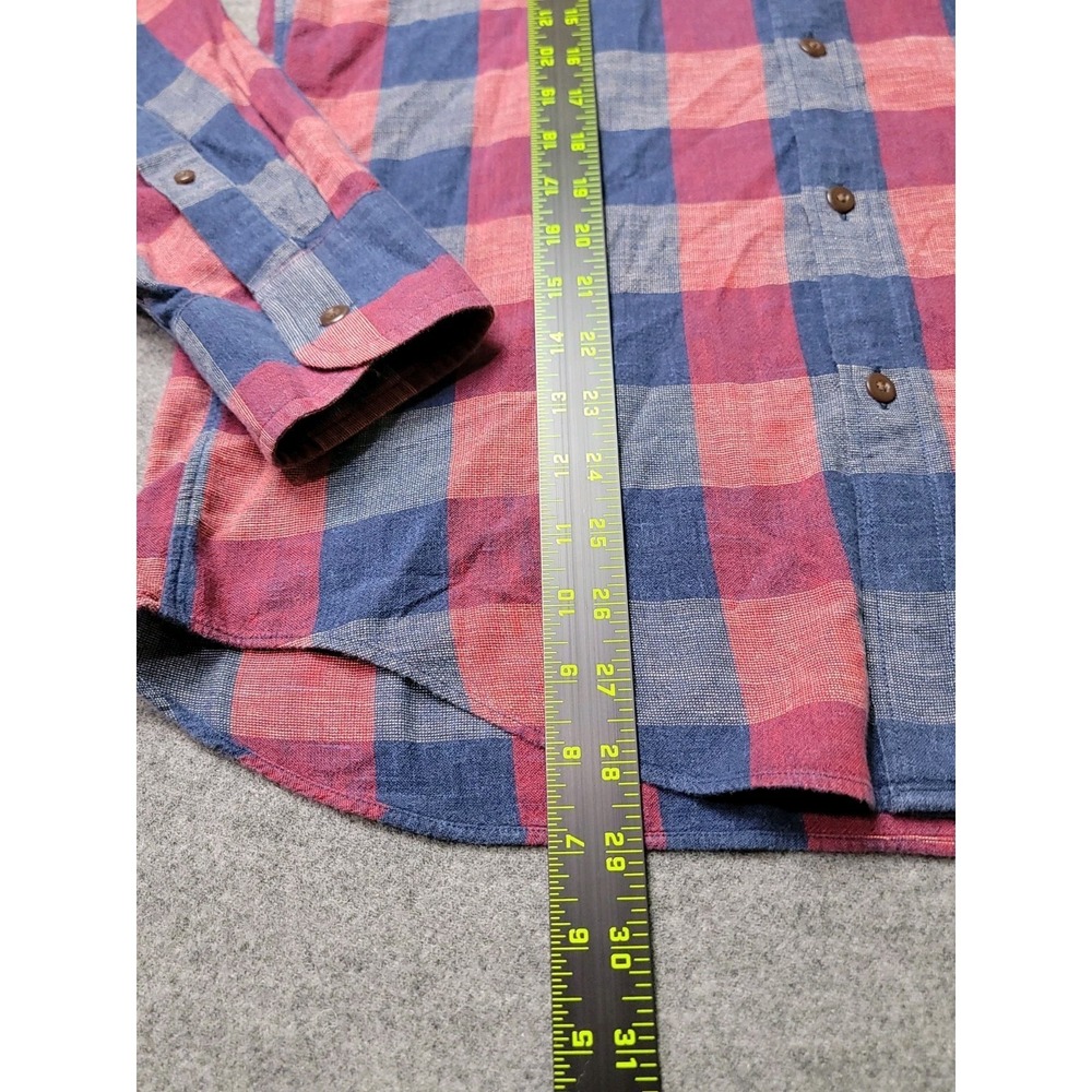 J.Crew Men's M Shirt Lot‎ of 2 Plaid Heathered & Homespun Long Sleeve Casual - Picture 4 of 14